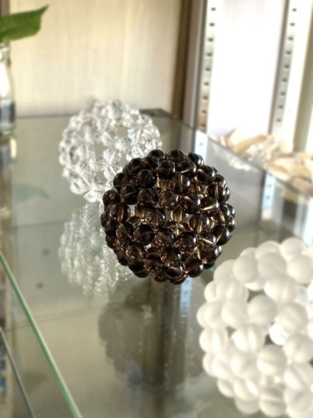 画像1: 神聖幾何学フラーレン 10mm /  スモーキークォーツ (1)