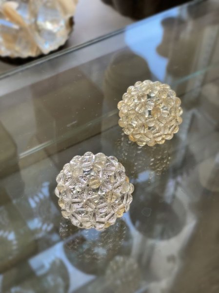画像1: 神聖幾何学 フラーレン 6mm/ ライトシトリン /ライトシトリン×水晶  (1)