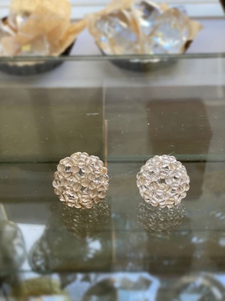 画像1: 神聖幾何学 フラーレン 4mm/ルチルクオーツ  /ルチルクオーツ×水晶  (1)