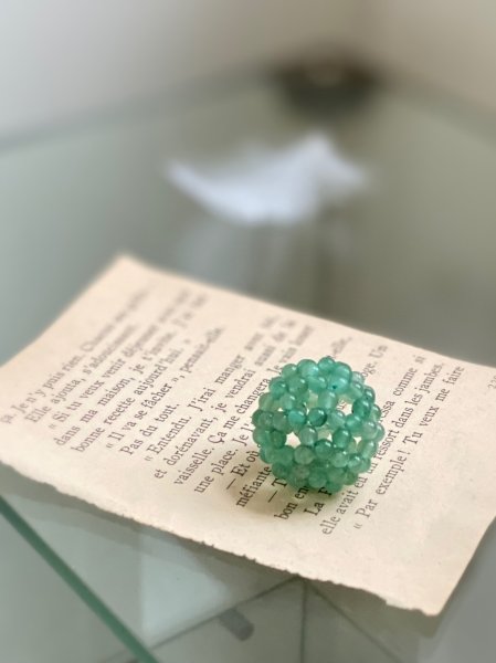 画像1: 神聖幾何学フラーレン 4mm /  グリーンアベンチュリン (1)